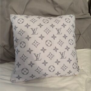 Elegant Gray and White Designer Pillow